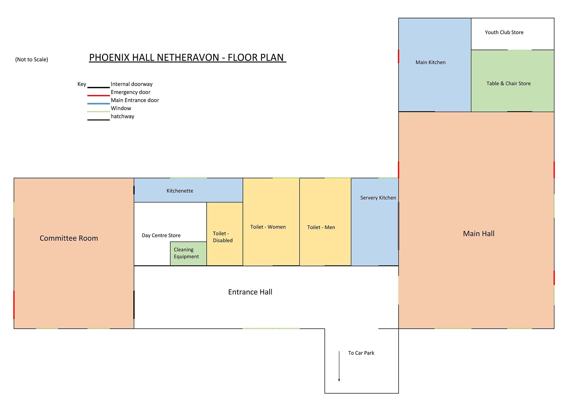 Floor plan of the Phoenix Hall Netheravon